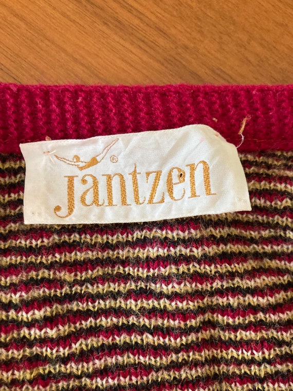 60s 70s Jantzen ニット セーター 幾何学模様　vintage 美品Jantzen 80s マルチカラーニット 幾何学模様 USA製