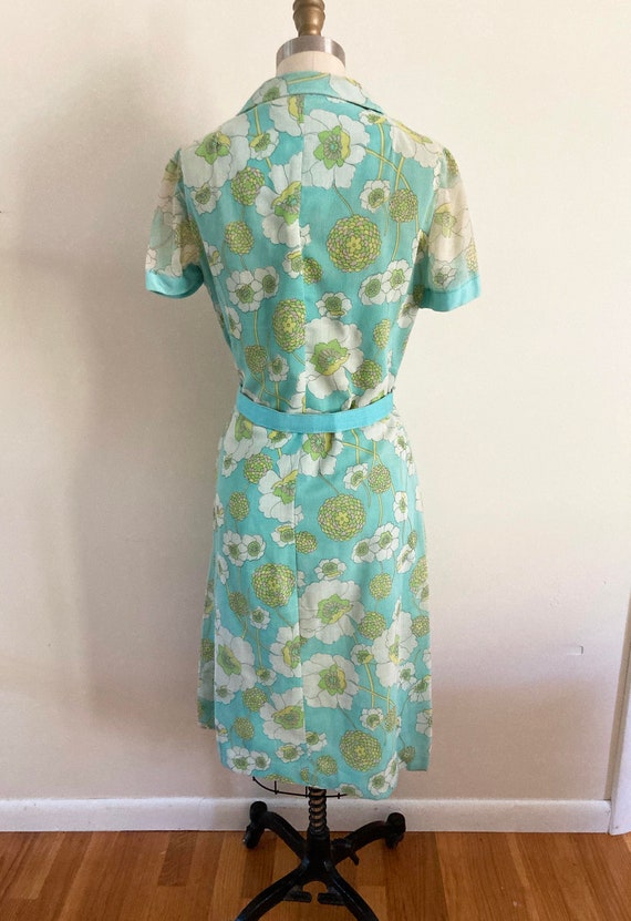 vintage 1960s floral print dress / small to mediu… - image 6