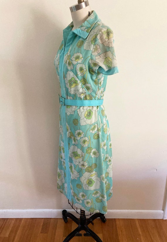 vintage 1960s floral print dress / small to mediu… - image 5