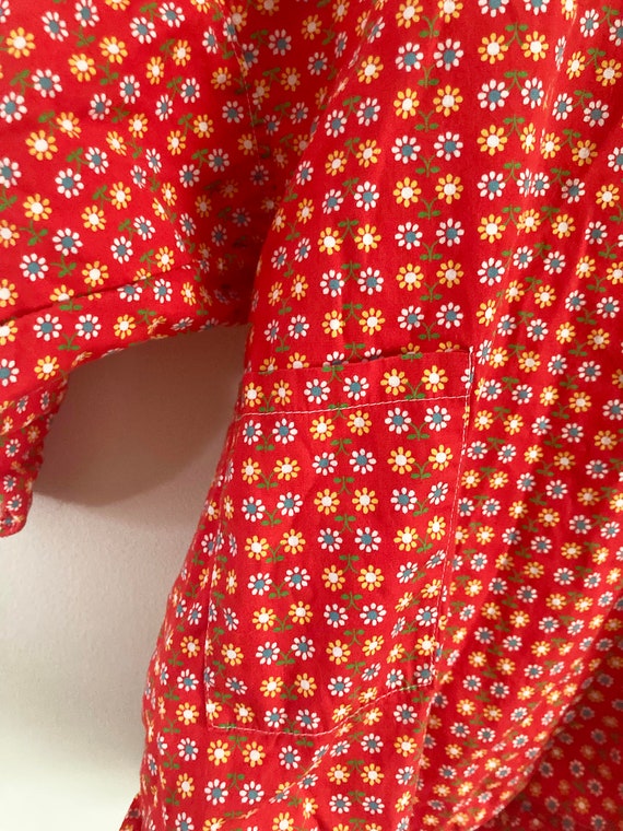 vintage 1970s baby girl blouse / 2T 3T floral tun… - image 7