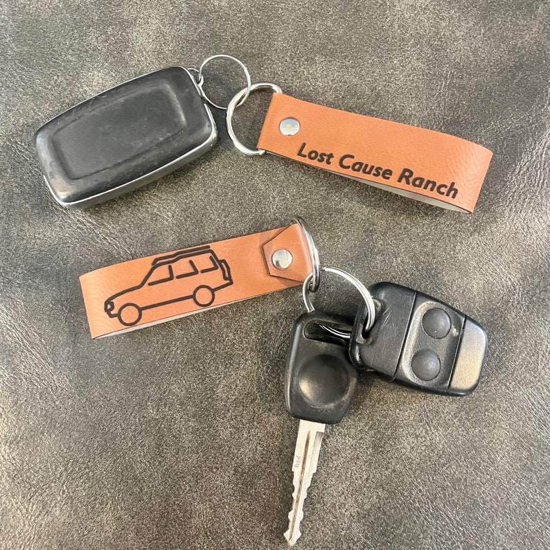 Range Rover Classic Leather Style Keychain Etsy