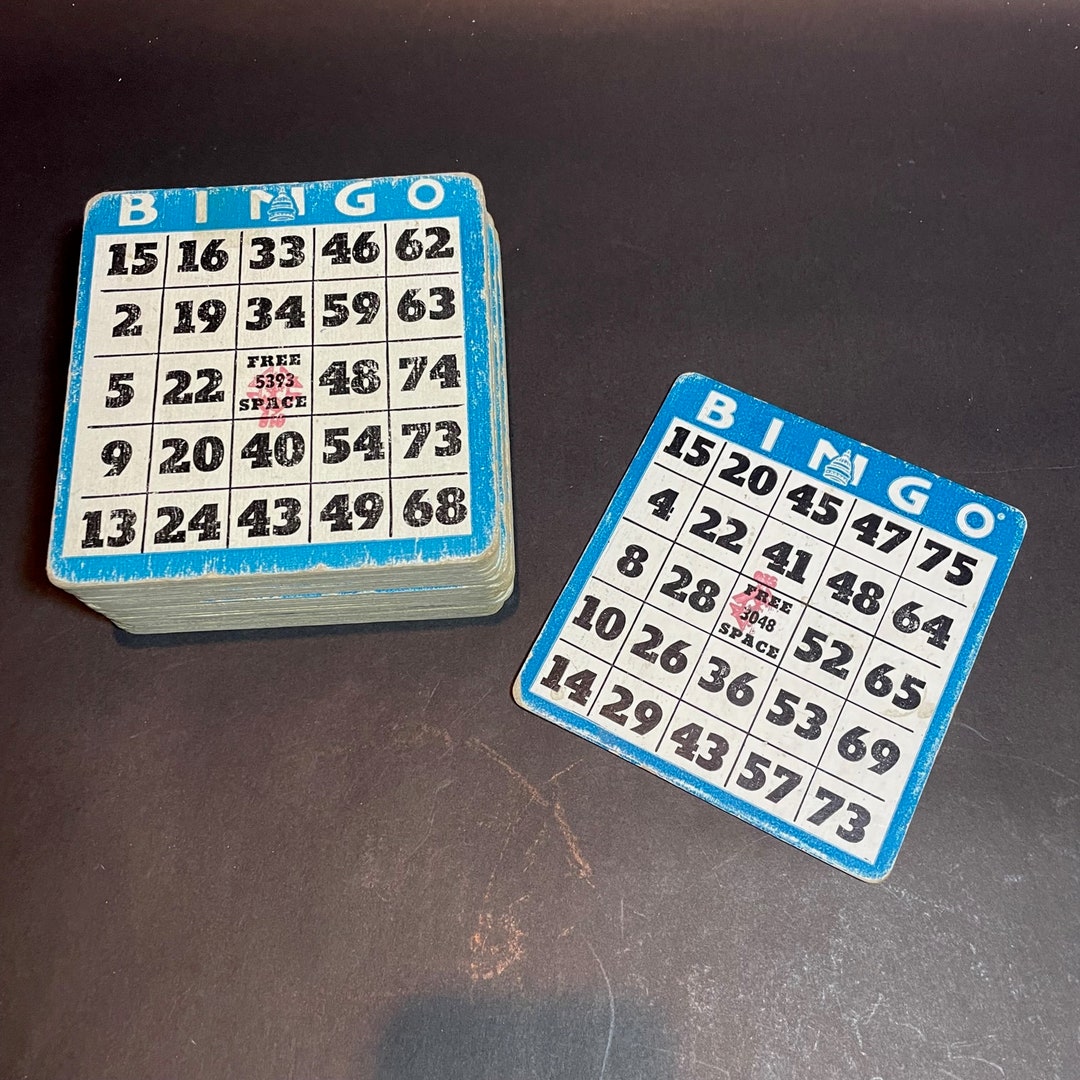 Lot of 25 Vintage BINGO Cards Capitol Reusable Heavy Stock Etsy