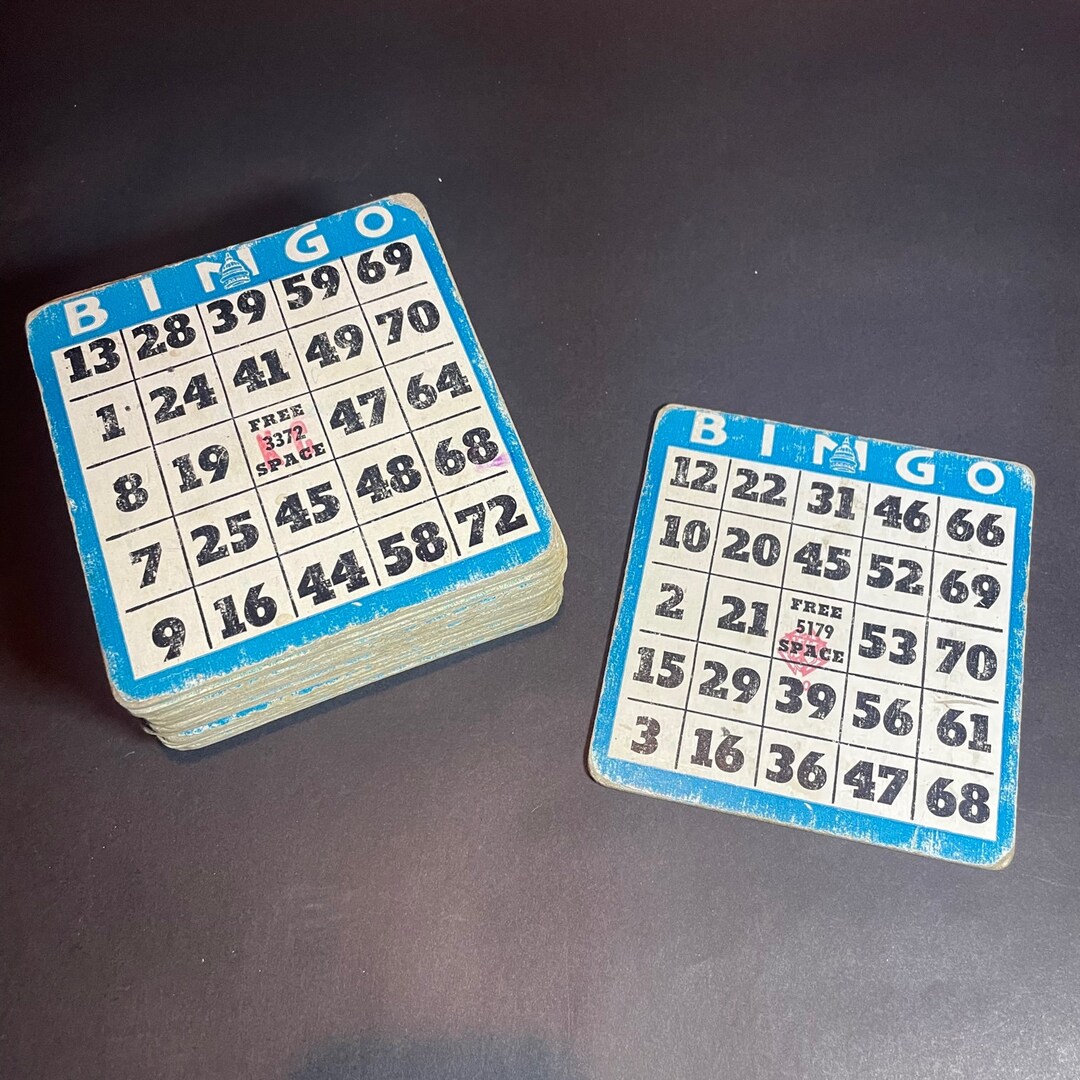 Lot of 25 Vintage BINGO Cards Capitol Reusable Heavy Stock Etsy