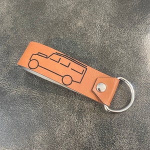 Land Rover Series Leather Style Keychain