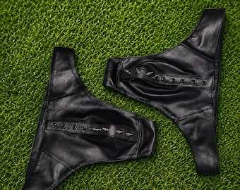 Men's Studded Leather Thong Harness – Gothic Punk Body Strap Apparel