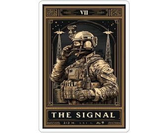 Signal Tarotkortsklistermärke | Armé 25U Militär Vinyldekal (Vattentät)