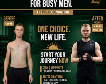 Science-Based Fitness Guide for Men | Gym Training System by LegioForce | Biomechanics-Based Muscle Building Program, 2-Day Workout Plan