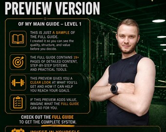 Gym Training Guide for Busy Men | Beginner Muscle Building Program Level 1 | PREVIEW VERSION - by LegioForce