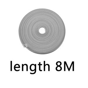 Protector universal de llantas para coche, tira protectora para el borde del neumático, accesorio de estilo antiarañazos. 8m-gray