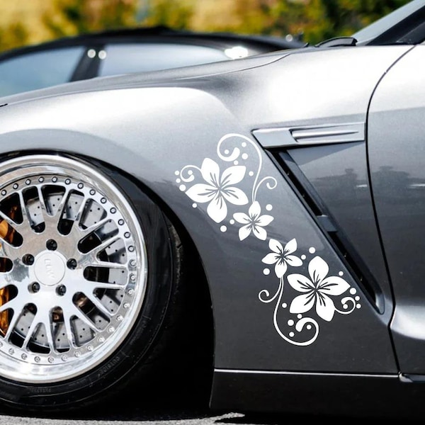 Colorful Flower Vinyl Car Stickers Waterproof Door Window Decals Auto Exterior Decor Accessory