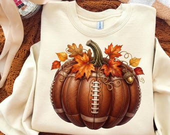 Game Day Fall-afbeelding | Voetbalpompoen, png PNGEgg | Shirtontwerp Autumn Vibes | Sublimatie achterklep herfst | Digitale download