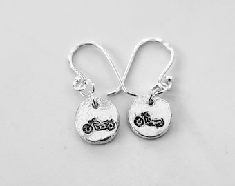 Motorcycle Winged Heart Earrings