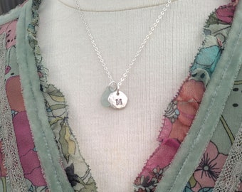 Initial Pebble Necklace