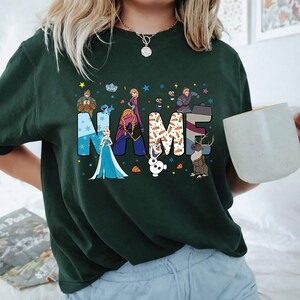 Personalized Frozen Inspired Name T-Shirt: Elsa, Olaf, Sven Characters image 5