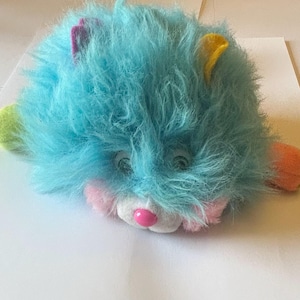 1985 Small Blue Popple Stuffed Toy