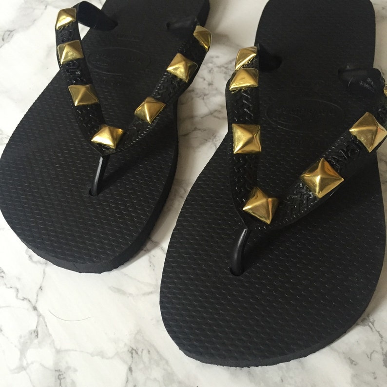 Studded Flip Flop Havaianas Sandals Custom Made ANY SIZE - Etsy
