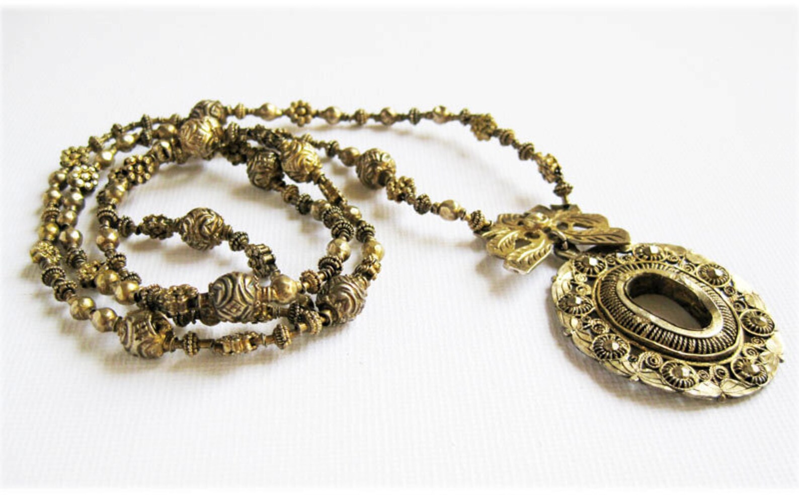 Antique Tambourine Necklace from the Philippines Etsy