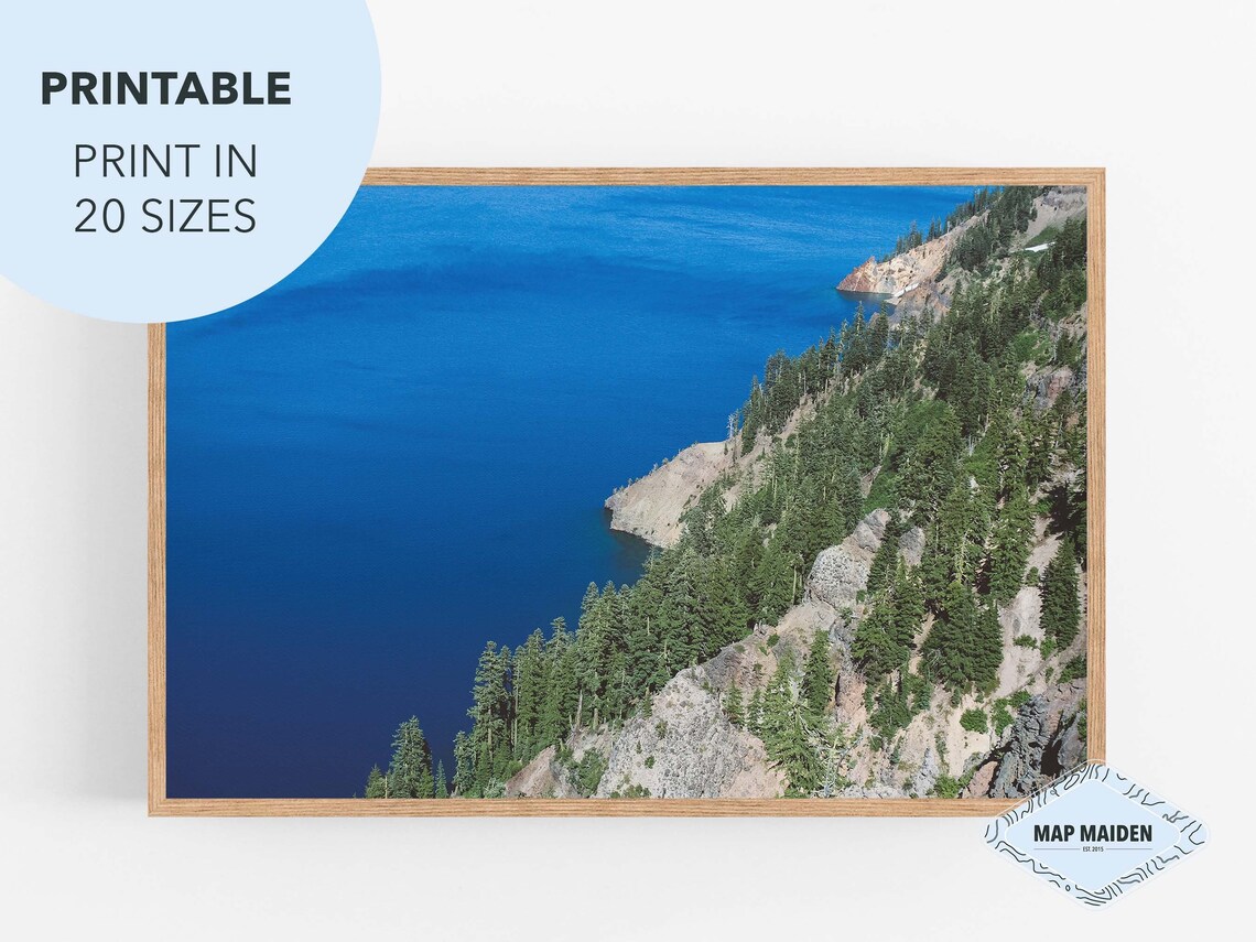Crater Lake Oregon Printable Photo National Park Instant - Etsy