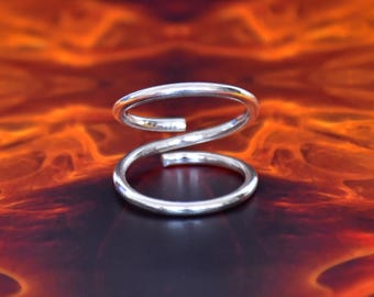 Sterling Silver Swan Neck Splint Ring: Arthritis DIP Joint Support