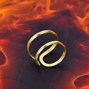 Minimalist 22K Gold Plated Stackable Ring Set, Dainty Adjustable Gold Rings, Everyday Jewelry, Layered Ring Set for Women