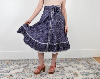Jessica's Gunnies 花柄ロングスカート サイズ9 ビンテージ Vintage Gunne Sax Skirt // Jessica's Gunnies Button up Calico