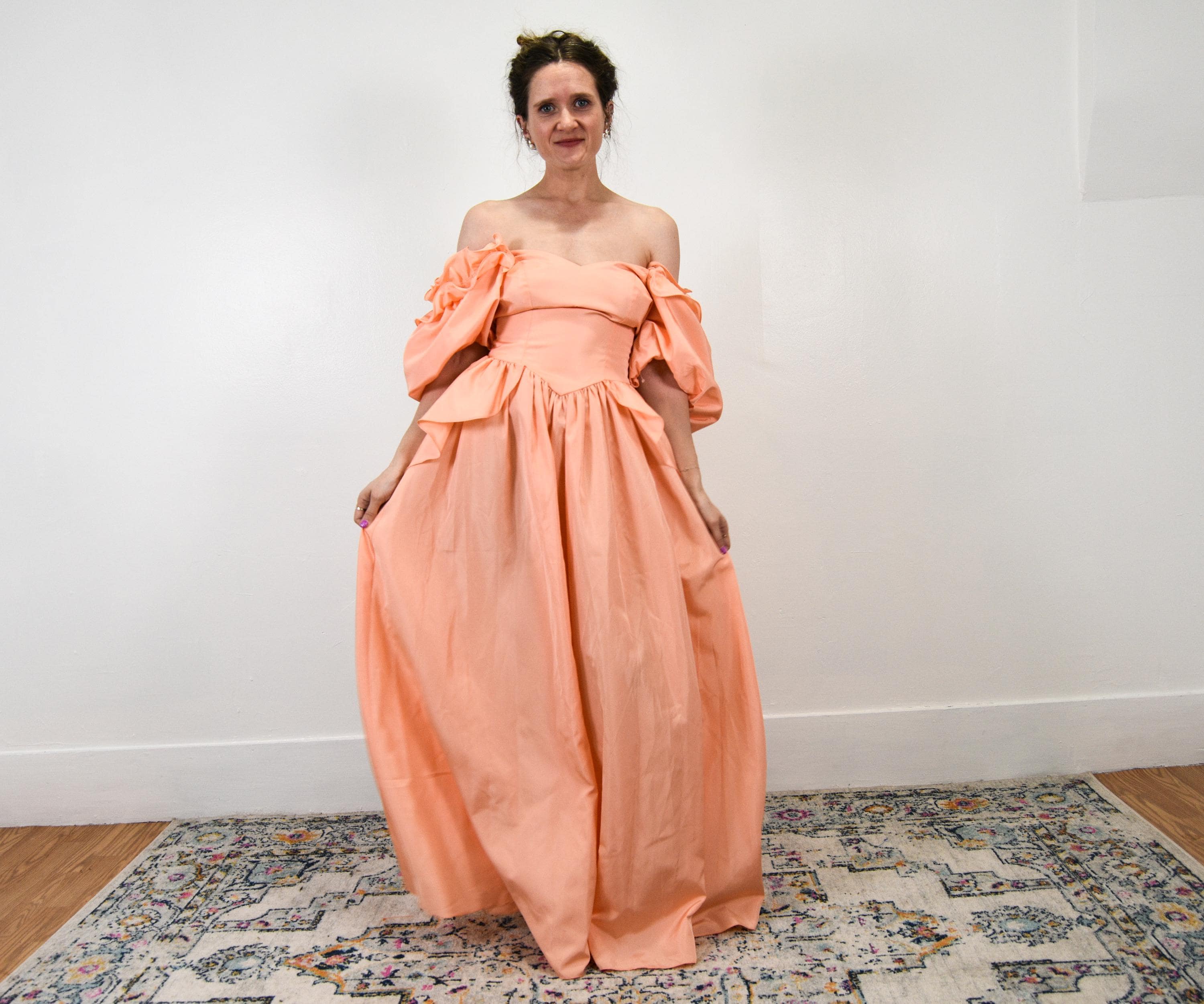 peach bridesmaid dresses 80s 80s peach prom dress
