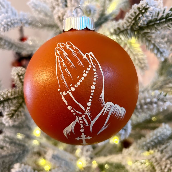 Praying hands ornament