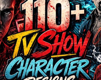 120+ Halftone Movie & TV Show PNG Bundle | DTF dtg Halftone Designs | Movie Character Halftone Pack | 300 dpi Print Ready | Digital Download