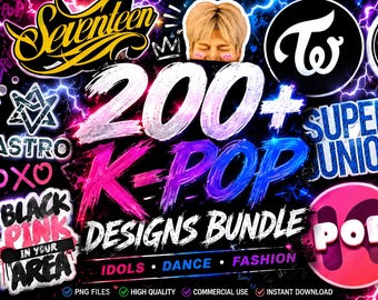 200+ KPop Demon Hunter PNG SVG Bundle Anime Kpop Clipart Pack BTS Inspired Designs, Stickers & Quotes | psd eps Files | Digital Download