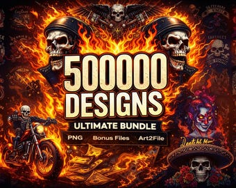 500,000 Streetwear PNG Bundle Urban T-Shirt Design Pack Y2K Retro Hip Hop Graphics AI SVG psd png jpg Mega pod Designs Instant Download