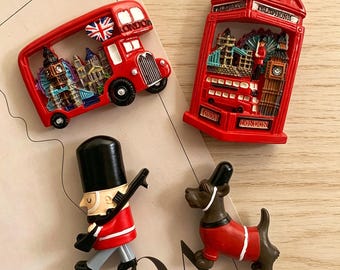 Magnete da frigo in stile britannico, adesivo magnetico 3D carino, souvenir del Regno Unito, decorazione per la casa estetica, ornamento magnetico di tendenza, regalo unico