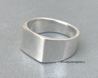 Vintage Mexican 925 Silver Signet Ring | Bold Square Face
