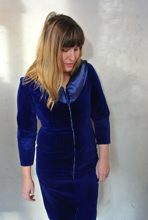 30s evening dress - velvet