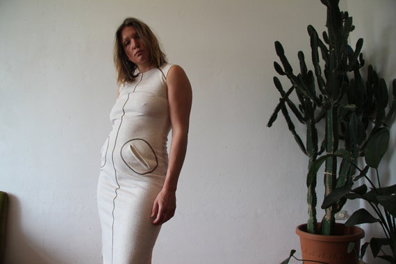 60s evening dress, M