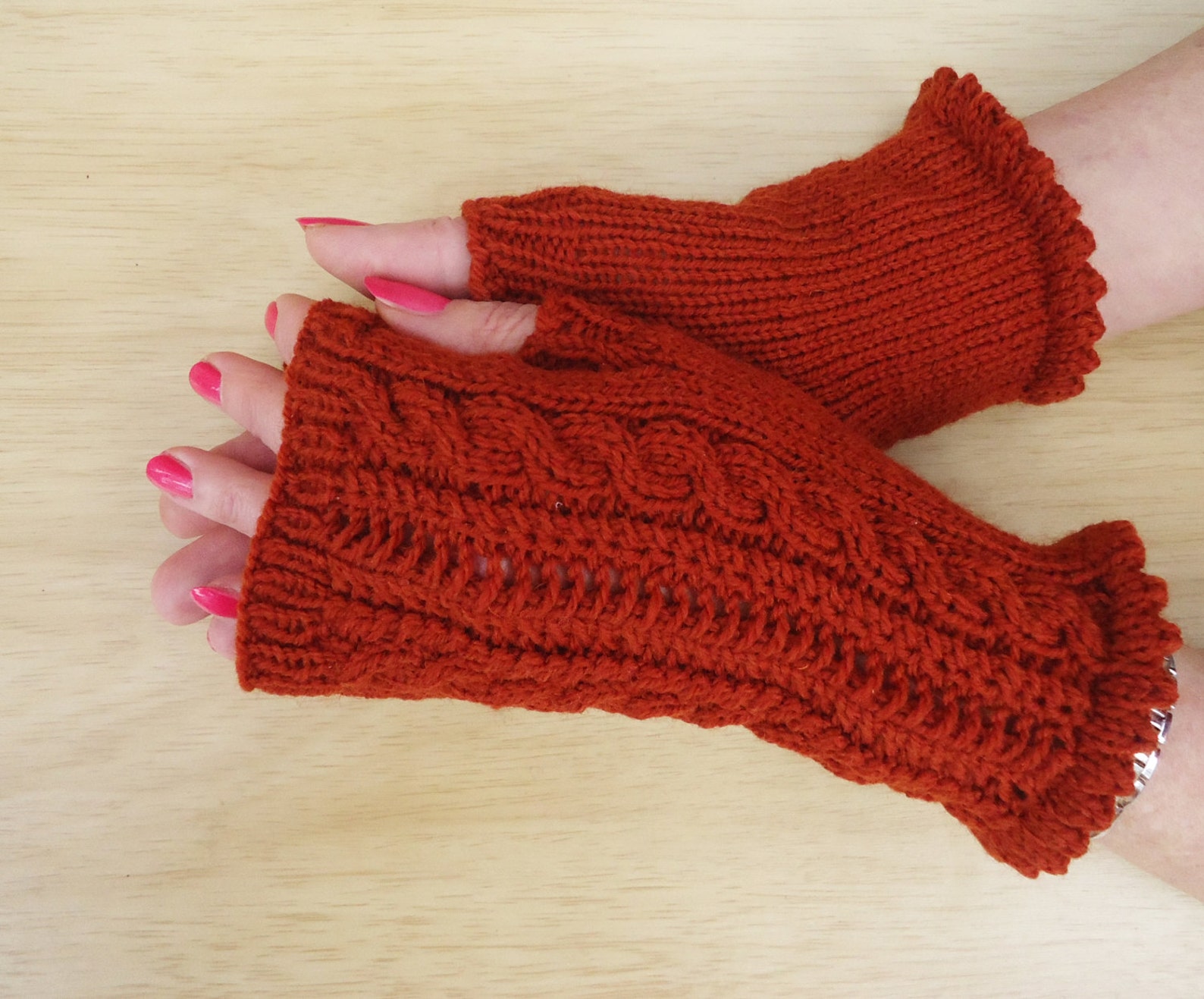 Fingerless Knit Mittens, Flirty and Ultrafeminine Mitts, Cables and
