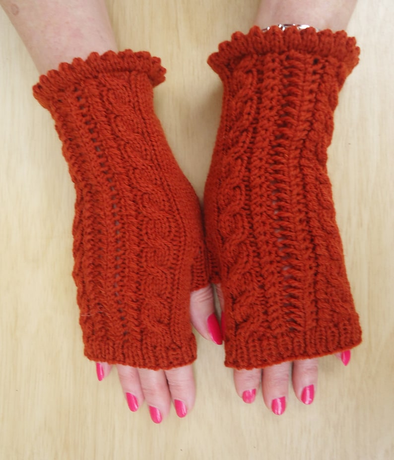 Fingerless Knit Mittens, Flirty and Ultrafeminine Mitts, Cables and