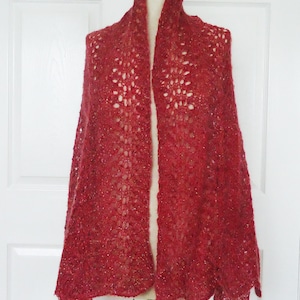 Large Mohair Shawl, Large Hand Knit Mohair Wrap, Hand Knit Mohair Stole, Lace Mohair Large Scarf, Raspberry Mohair Scarf