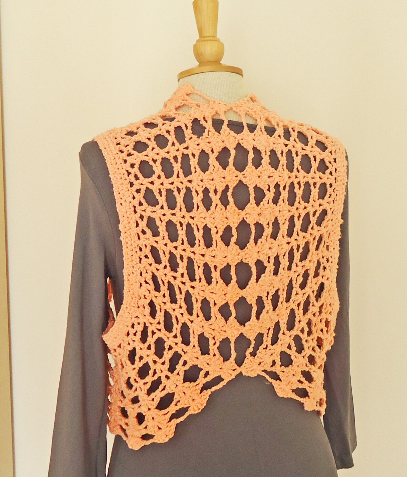 Crochet Bolero / Cotton Bolero Jacket / Crochet Lace Shrug / Crochet