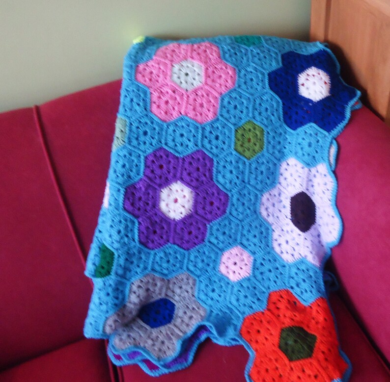 Afghan Blanket Crochet Afghan Throw Multicolored Afghan Etsy UK