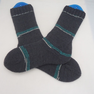 Knit Women Socks, Hand knitted Wool Women Socks, Women Warm Socks in Grey