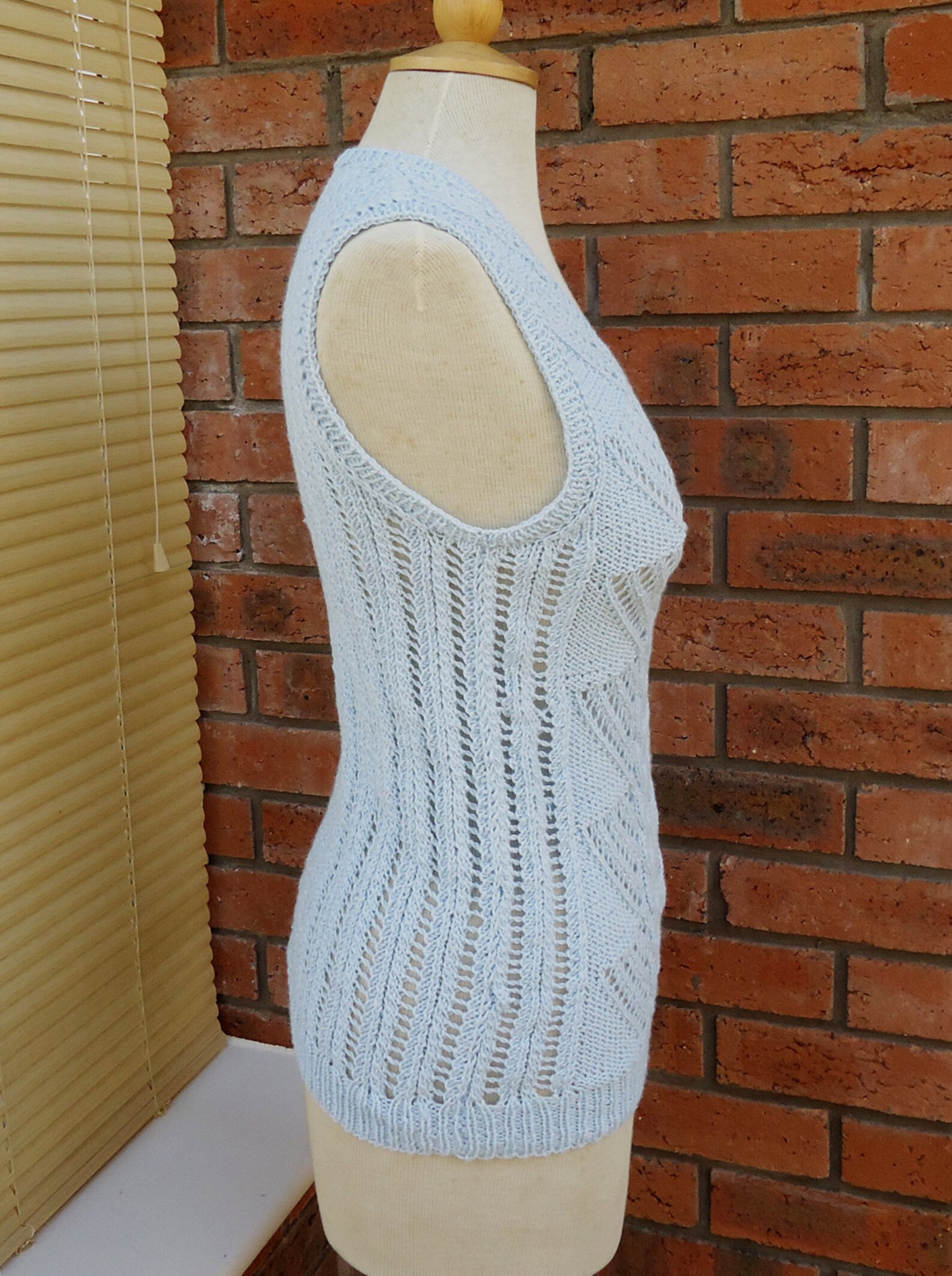 Blue Summer Top, Baby Blue Summer Tank Top, Women Summer Jumper