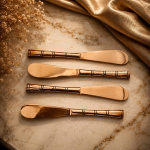 Pure Copper Cutlery Set – Heavy Gauge Fork, Spoon & Knife Flatware Set 4 Knife