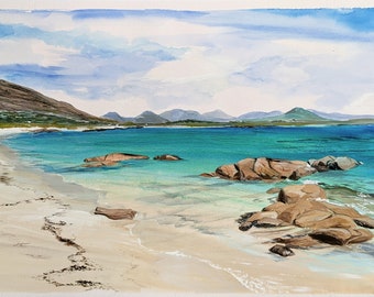 Gurteen Bay Print, Connemara Print, Ireland Print, Ireland Seascape Print, Signed Art Print