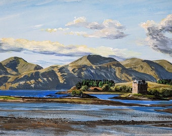 Castle Stalker Print, West Highlands of Scotland Print, Scotland Landscape Print, Signed Art Print