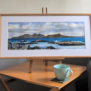 Schottischer Kunstdruck Hebriden Kunstdruck Eigg Rum Ardnamurchan Wandkunst Schottischer Landschaftsgeschenkdruck