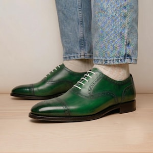 emerald green prom dress shoes Santimon Men Dress Shoes Glitter Loafers Slip On Casual Wedding Party Formal Shoes Green 12.5 US
