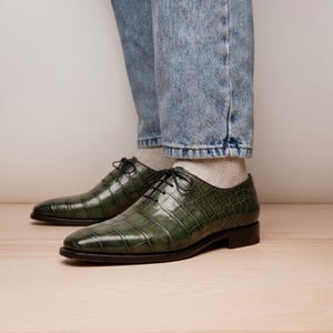 blue green dress shoes Racing Green Patent Contemporary Tuxedo Shoes