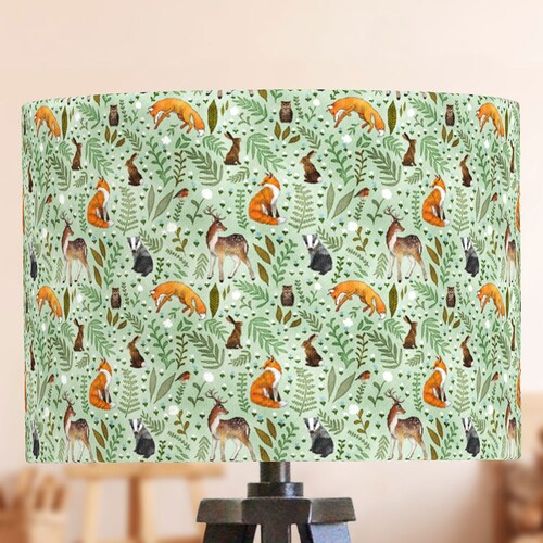 Woodland Animals Lampshade Etsy UK