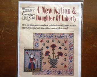 Quilt Pattern A New Nation & Daughter of Liberty - by Thompson 44x44" Folk Art Quilts Americana USA Patriotic July 4th Revolutionary War