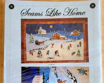 Winter Wonderland Wallhanging Art Quilt Pattern - by Joan Jones Seams Like Home - copyright 2019 - Snowy Hillside - Winter Quilt